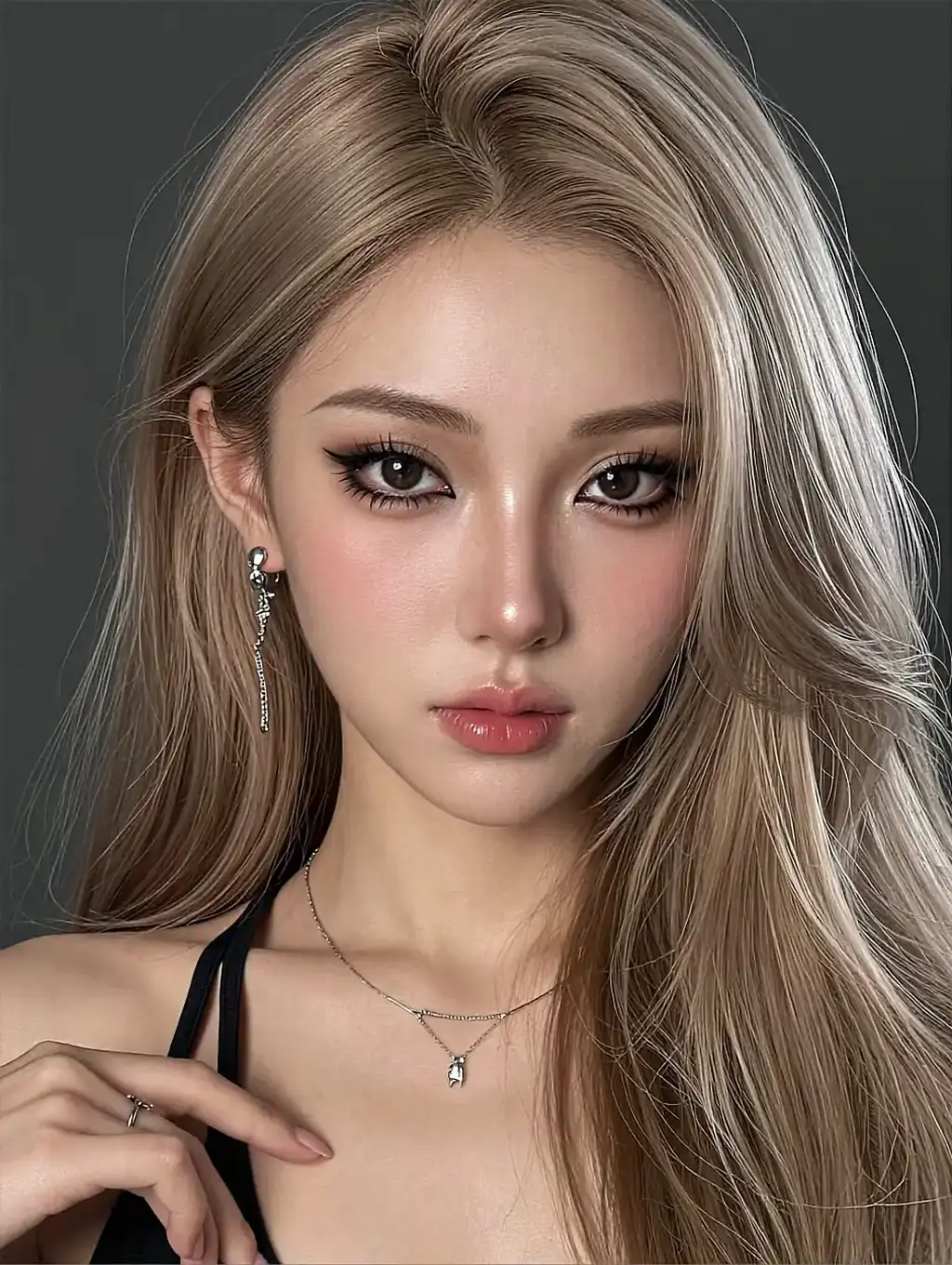 Fictional AI character on a free route's opening chapter, walking through a market